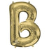 White Gold Letter B SuperShape Foil Balloon 71cm x 83cm Each