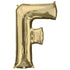 White Gold Letter F SuperShape Foil Balloon 68cm x 88cm Each