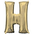 White Gold Letter H SuperShape Foil Balloon 68cm x 88cm Each