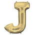 White Gold Letter J SuperShape Foil Balloon 68cm x 88cm Each