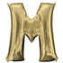 White Gold Letter M SuperShape Foil Balloon 76cm x 86cm Each