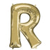 White Gold Letter R SuperShape Foil Balloon 76cm x 86cm Each