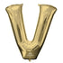 White Gold Letter V SuperShape Foil Balloon 63cm x 83cm Each