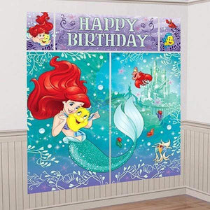 Amscan_OO Decorations - Backdrop & Scene Setters Ariel Dream Big Plastic Scene Setter Wall Decorating Kit 5pk
