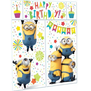 Amscan_OO Decorations - Backdrop & Scene Setters Despicable Me Plastic Scene Setter Wall Decorating Kit 5pk