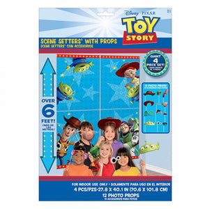 Amscan_OO Decorations - Backdrop & Scene Setters Toy Story 4 Plastic Scene Setter with Props 16pk