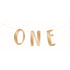 1st Birthday ONE Gold Letter Banner 2m Each