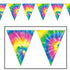 60's Tie-Dyed Pennant Flag Banner 27cm x 3.66m Each