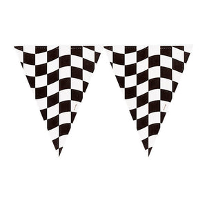 Amscan_OO Decorations - Banners, Flags & Streamers Black & White Checkered Flag Banner 21cm Each