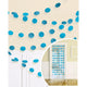Amscan_OO Decorations - Banners, Flags & Streamers Caribbean Blue Kiwi Glitter Round String Decorations 2m 6pk