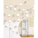 Amscan_OO Decorations - Banners, Flags & Streamers Frosty White Kiwi Glitter Round String Decorations 2m 6pk