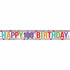 Holographic Happy Birthday 100th Multi-Coloured-Coloured Banner 2.7m Each