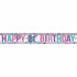 Holographic Happy Birthday 21st Pink Banner 2.7m Each