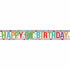 Holographic Happy Birthday 90th Multi-Coloured-Coloured Banner 2.7m Each