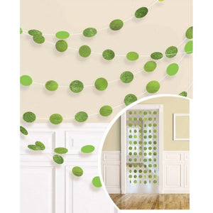 Amscan_OO Decorations - Banners, Flags & Streamers Kiwi Kiwi Glitter Round String Decorations 2m 6pk