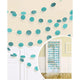 Amscan_OO Decorations - Banners, Flags & Streamers Robin Egg Blue Kiwi Glitter Round String Decorations 2m 6pk
