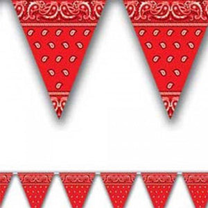 Amscan_OO Decorations - Banners, Flags & Streamers Western Pennant Flag Banner Bandana Each