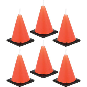 Amscan_OO Decorations - Cake Decorations - Candles Construction Moulded Candle 6pk