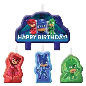 Amscan_OO Decorations - Cake Decorations - Candles PJ Masks Birthday Candle Set 4pk