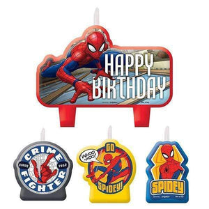 Amscan_OO Decorations - Cake Decorations - Candles Spider-Man Webbed Wonder Birthday Candle Set 4pk