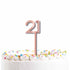 Rose Gold Acrylic 21 Cake Topper Pick Each