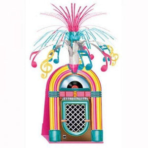 Amscan_OO Decorations - Centerpiece & Confetti 50's Jukebox & Music Notes Cascade Centrepiece 38cm Each