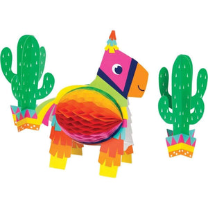 Amscan_OO Decorations - Centerpiece & Confetti Fiesta Fun 3D Centrepiece Honeycomb Each