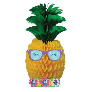 Amscan_OO Decorations - Centerpiece & Confetti Pineapple N Friends Large Honeycomb Centrepiece 45cm x 17cm Each