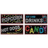 50's Neon Food Signs Cutouts 4pk
