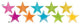 Amscan_OO Decorations - Cutouts Multi Coloured Silver Glittered Foil Solid Star Cutouts 12cm 5pk