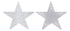 Silver Glittered Foil Solid Star Cutouts 12cm 5pk