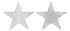 Glittered Foil Solid Star Cutouts 12cm 5pk