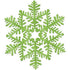 Snowflake Green Glitter Decoration 16cm Each