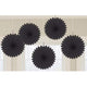 Amscan_OO Decorations - Decorative Fans, Pom Poms & Lanterns Black Bright Pink Mini Fan Decorations 6in 5pk