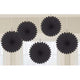 Amscan_OO Decorations - Decorative Fans, Pom Poms & Lanterns Black Kiwi Mini Fan Decorations 6in 5pk