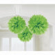 Amscan_OO Decorations - Decorative Fans, Pom Poms & Lanterns Kiwi Silver Fluffy Tissue Decorations 40cm 3Pk
