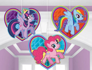 Amscan_OO Decorations - Decorative Fans, Pom Poms & Lanterns My Little Pony Friendship Honeycomb Decorations 3pk