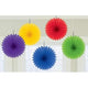 Amscan_OO Decorations - Decorative Fans, Pom Poms & Lanterns Rainbow Kiwi Mini Fan Decorations 6in 5pk
