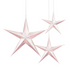 Hanging 3D Star Decorations Iridescent White & Pink 3pk
