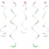 Iridescent Foil Dizzy Danglers Hanging Swirls 10pk