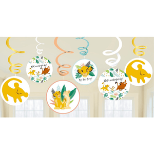 Amscan_OO Decorations - Hanging Swirls Lion King Hanging Swirl Decorations 12pk