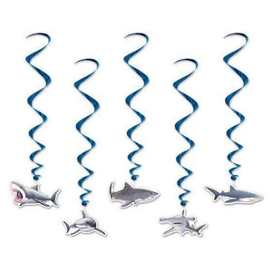 Amscan_OO Decorations - Hanging Swirls Sharks Whirls Hanging Decoration 5pk
