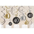 Sparkling Celebration 40th Swirls Hanging Decorations 12pk