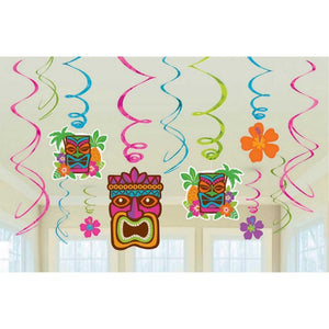 Amscan_OO Decorations - Hanging Swirls Tiki Foil Swirl Value Pack 12pk