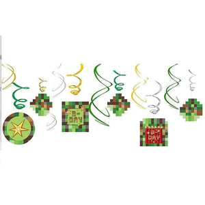 Amscan_OO Decorations - Hanging Swirls TNT Party! Swirl Hanging Decorations 12pk