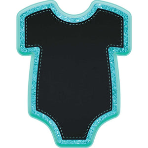 Amscan_OO Decorations - Props Baby Boy Bodysuit Shaped MDF Glittered Easel 22cm x 17cm Each