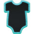 Baby Boy Bodysuit Shaped MDF Glittered Easel 22cm x 17cm Each