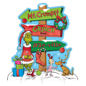Amscan_OO Decorations - Props Dr. Seuss The Grinch Table Directional Sign Decoration 34cm Each