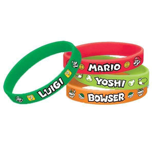 Amscan_OO Games & Favors - Favors, Activity Kit & Stickers Super Mario Brothers Rubber Bracelets 6pk