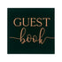 Botanical Wedding Green Velvet Bronze Foiled Guest Book Each